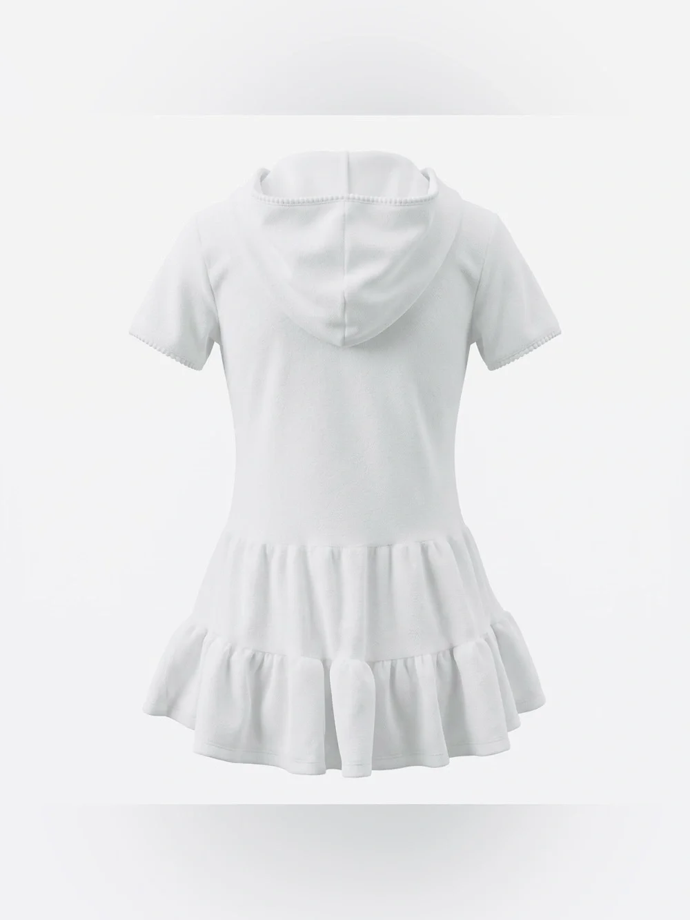 Cat & Jack Girl’s White Hooded Zip Front Swim Coverup - Youth Large, New